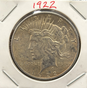 1922 United States Peace Dollar, Silver Composition, Liberty Head, Eagle Design