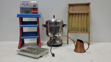 Vintage Ice Tray, Washboard and More