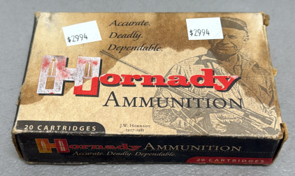 Hornady Custom Ammunition, 6.5 Carcano, 160 gr RN, 20 Cartridges