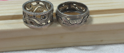 (2) Silver Rings