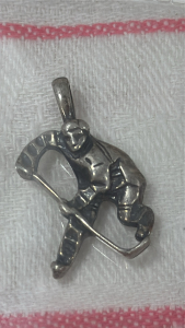 Silver Hockey Pendant