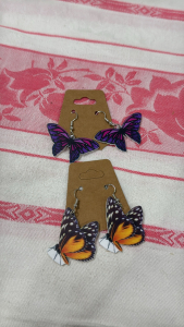 Butterfly Earrings 2 Pairs