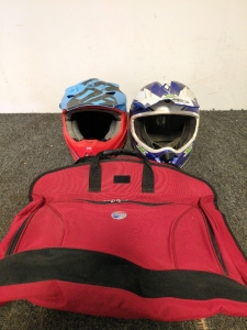 Two Motorcycle helmets