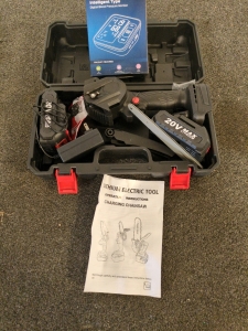 Charging Chainsaw and Blood Pressure Monitor