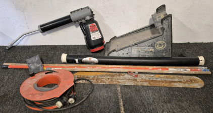 Vintage Work Tools/Poles, Vintage Idaho Maps, Ladder Tool, Pro Hopper Tool, Extension Cord