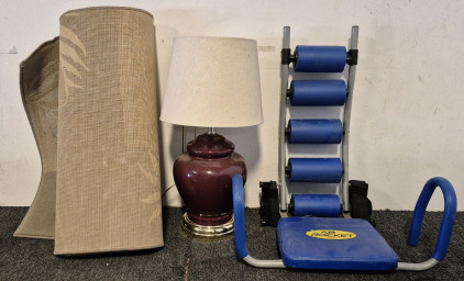 AB Rocket, Pretty Purple Lamp(works!), Shaw Rugs Hallway Runner Rug (6X8ft)