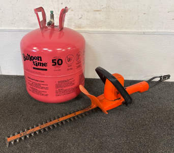 Black & Decker Hedge Trimmer, Balloon Time Helium Tank
