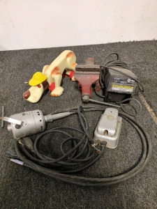 Bench Grinder:Sanding Wheel: Vise Various Cords and Tools: