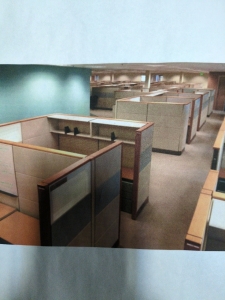 Herman Miller Ethoscapes single cubicle Pre wired 469 brown and sand