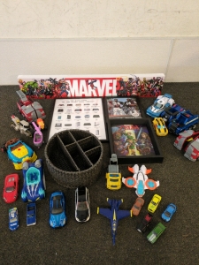 Assortment of Hotwheels and Decor