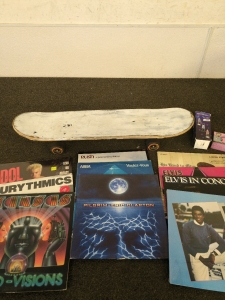 Records A Skateboard and a Pink Taser