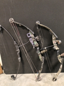 Three Hunting Bows Boss Impact Deer Hunter and Two one person tents And a Bow Case
