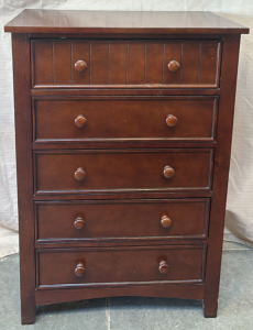 Modern 5-Drawer Dresser / 17&rdquo; L x 29&rdquo; W x 42&rdquo; H