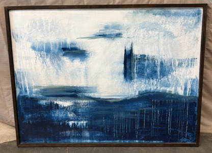 Large Framed Painting / 50&rdquo; L x 38&rdquo; H