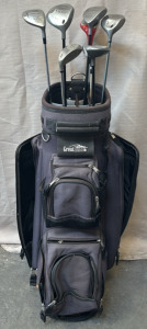 GreatDivider Golf Club Bag & 8 Golf Clubs