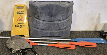 Gas/Propane Cover, (3) Paddles, (2) Caution Wet Floor Signs, Propane Attachment