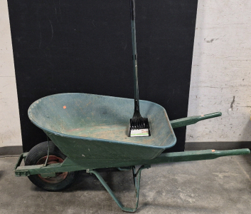 Metal Wheel Barrow, Dog Poop Scoop
