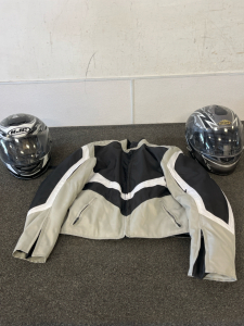 HJC Helmet, Zox Helmet, And A Riding Jacket