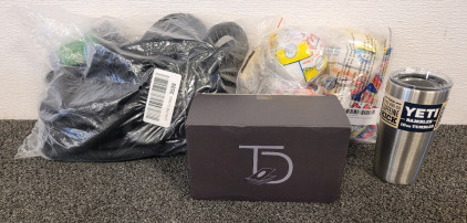 Ovareo 50FT Black Flexible Garden Hose, TopDeck 200+ Dual Card Deck Box Pro, Yeti Tumbler, And Horizon Scumball Hot Tub Scum Absorber & Pool Surface Cleaner