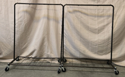 (2) Clothing Racks On Wheels