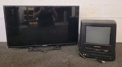 Sony TV And SYLVANIA Src21134 13 Inch Color TV VCR Combo Television