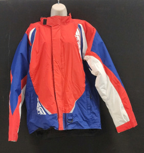 Fly Racing Aurora Jacket, High Performance Snowgear, Red/White/Blue