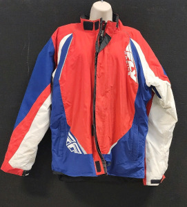 Fly Racing Aurora Snow Jacket, Red Blue White, High Performance