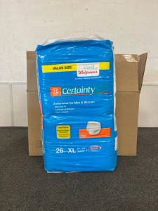 Certainty Underwear For Men and Women 26 CT, XL 48&rdquo;-64&rdquo; Waist