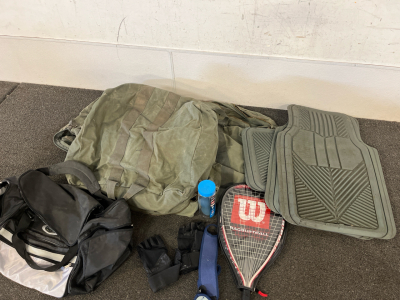 Pickle Ball Equipment, Army Bags, Car Mats