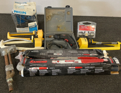 Skil Drill, Rancho RS9000 Shocks, (3) Outdoor Sprinklers, Defiant Keyed Entry Stainless Steel Door Knobs, Philips Optimized For High Definition Antenna, And More!!!
