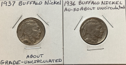 (2) Buffalo Nickels