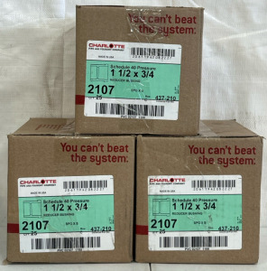 Pentair Pentek 20" Big Blue Water Filter Housing, (3) Boxes Of 25 Ct Charlotte Schedule 40 Pressure 1-1/2x3/4 Reducer Brushing, Universal Shop Vac Filters & Attatchments, & 313 Replacement Air Filter