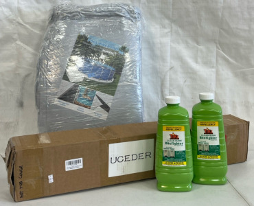 15 Ft Round Pool Liner Pad, Hot Tub Cover Lift & Caddy Removal Brackets, Tiki Clean Burn BiteFighter Torch Fuel