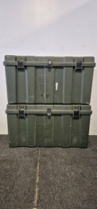 (2) Large Green Storage Tubs