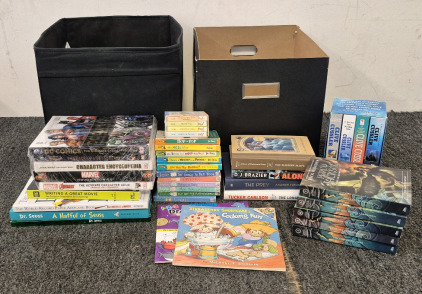 Storage Boxes, Percy Jackson Series Books, Clive Cussler Series Books, Children's Books, Comic Books, Other Books