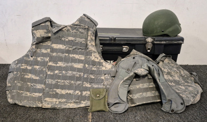 Large Storage Tub, Helmet, Army Gear with Padding