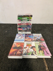 VHS tapes including Freaky Friday, Snow White, Cats and Dogs and so many more