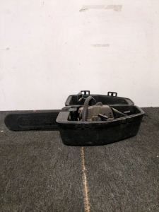 Craftsman S205 20-inch 46cc 2-Cycle Gas Chainsaw in its carrying case