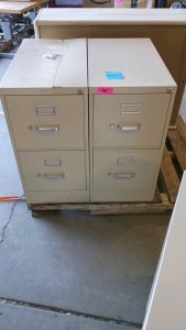 2 Small File Cabinets 27x15x29
