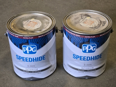 (2) Speedhide Interior Ultra Flat Paint - White & Pastel Base - 3.66L / +$100 Combined Value!