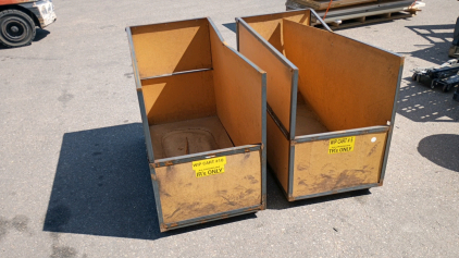 2)Steel Frame Rolling Cart Masonite Board 48x24x36