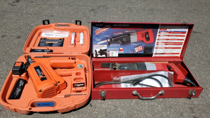 Milwaukee Super Sawzall Reciprocating Saw And Paslode 900420 Cordless IMCT Framing Nailer