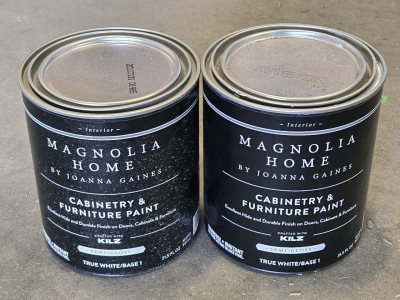 (2) Magnolia Home by Joanna Gaines KILZ Cabinetry/Furniture Interior Paint Cans - Semi Gloss&bull;True White/Base 1 - 31.5FL OZ / +$60 Combined Value!