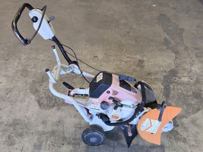 Stihl TS700 Gas Powered Cutquik Cut-Off Concrete Machine w/ Mounted Push Dolly