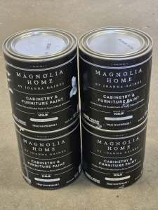 (4) Magnolia Home by Joanna Gaines Cabinetry/Furniture KILZ Interior Paint Cans - Semi Gloss&bull;True White/Base 1 - 31.5FL OZ / +$120 Combined Value!
