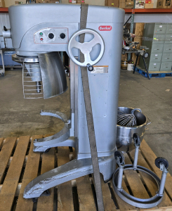 Berkel FMS60 Large Industial Size Stand Mixer w/ Mixing Attachments & Large Mixing Bowl w/ Dolly - ~60"H x 37"D x 28"W