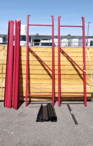 (1) 74"x 2'x 78" (Red/Black) Heavy-Duty Storage Rack
