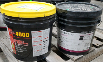 LokWorx Resilient Adhesive by TotalWorx 4 Gallons, PowerHold High Performance Carpet Adhesive
