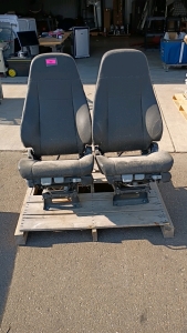 2) Freightliner Firetruck Seats Black