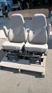 2) Freightliner Firetruck Seats Grey